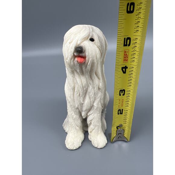 Vintage Made in Italy Seated Sheepdog Figuring Hand Painted Poodle Happy Doggie - Picture 10 of 11